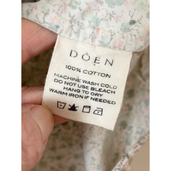 DOEN April Top in Green Summer Nectar Floral Print M - Picture 9 of 11